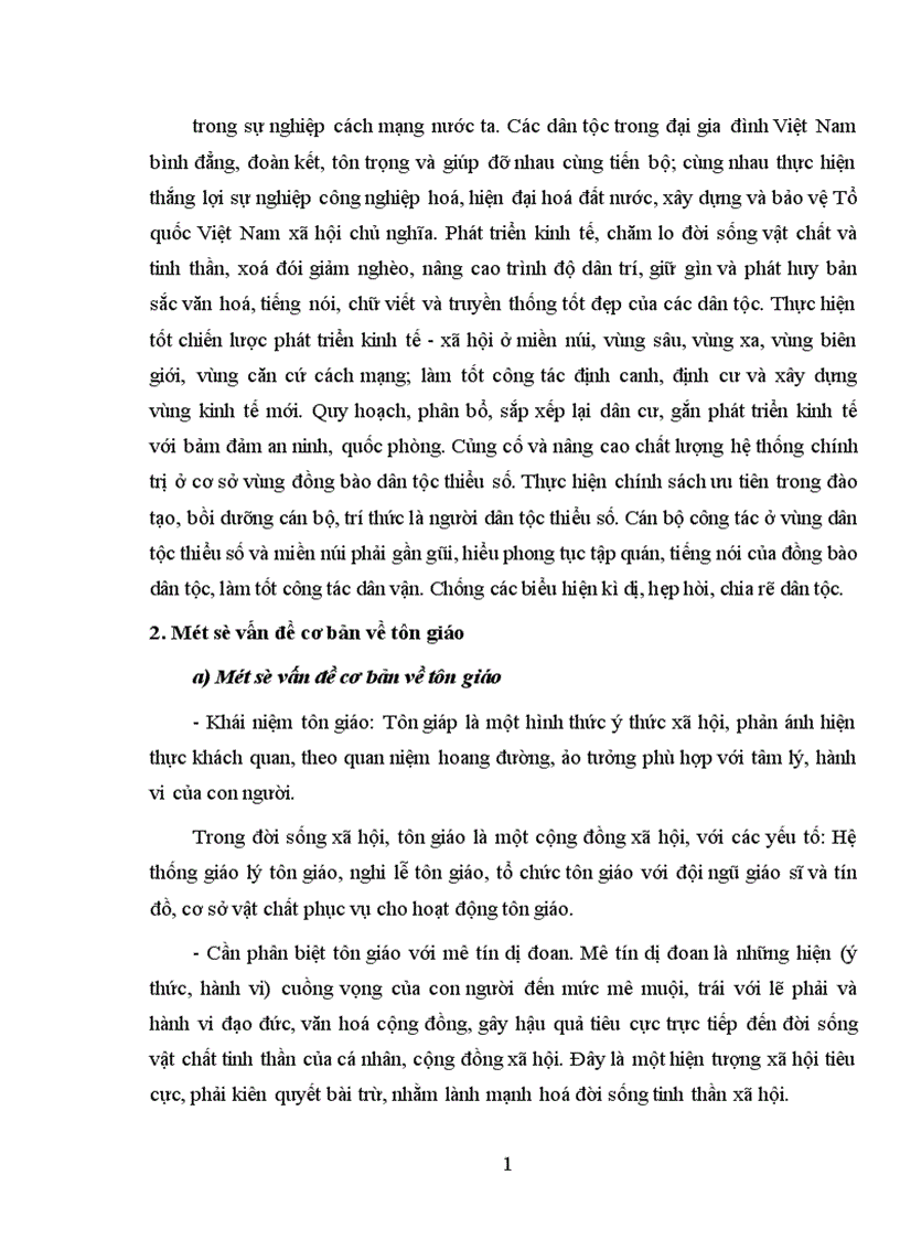 image for page Một số nội dung cơ bản về dân tộc, tôn giáo và đấu tranh phòng chống dịch lợi dụng vấn đề dân tộc, tôn giáo chống phá cách mạng việt nam