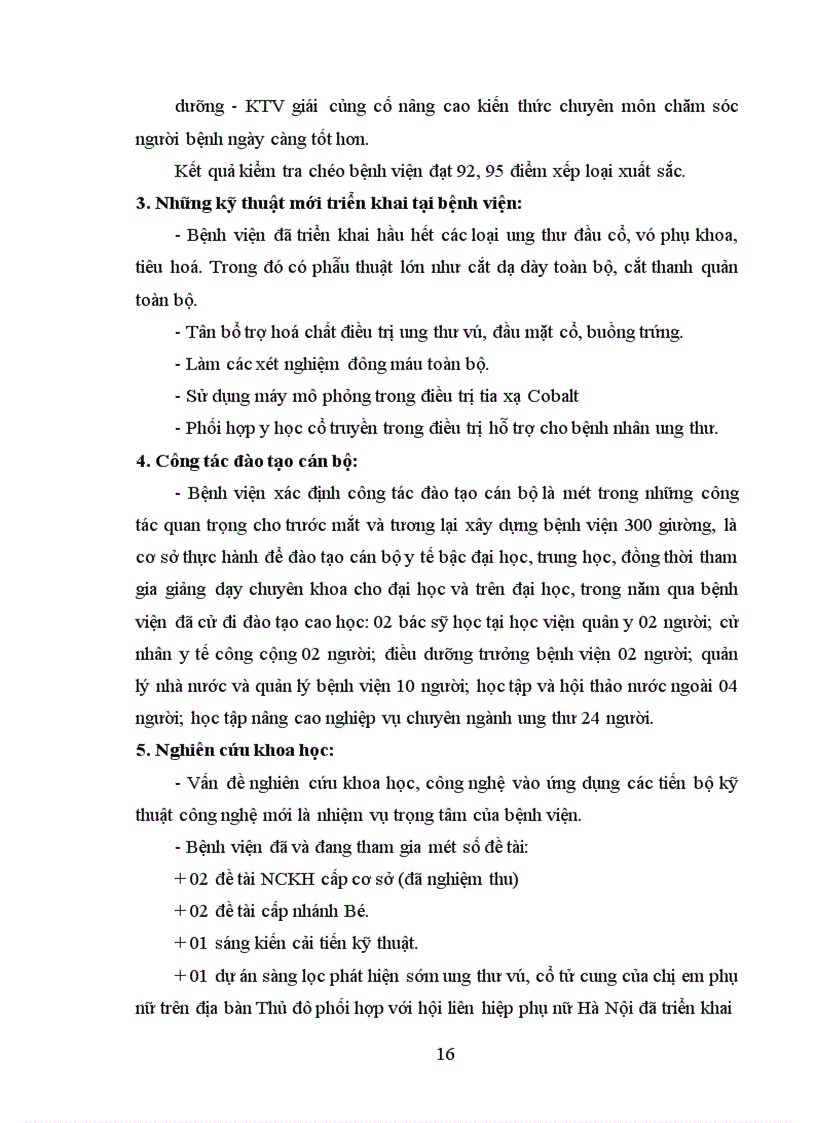image for page Thực trạng, giải pháp của đội ngũ cán bộ, viên chức ảnh hưởng đến chất lượng hoạt động của Bệnh viện Ung Bướu Hà Nội