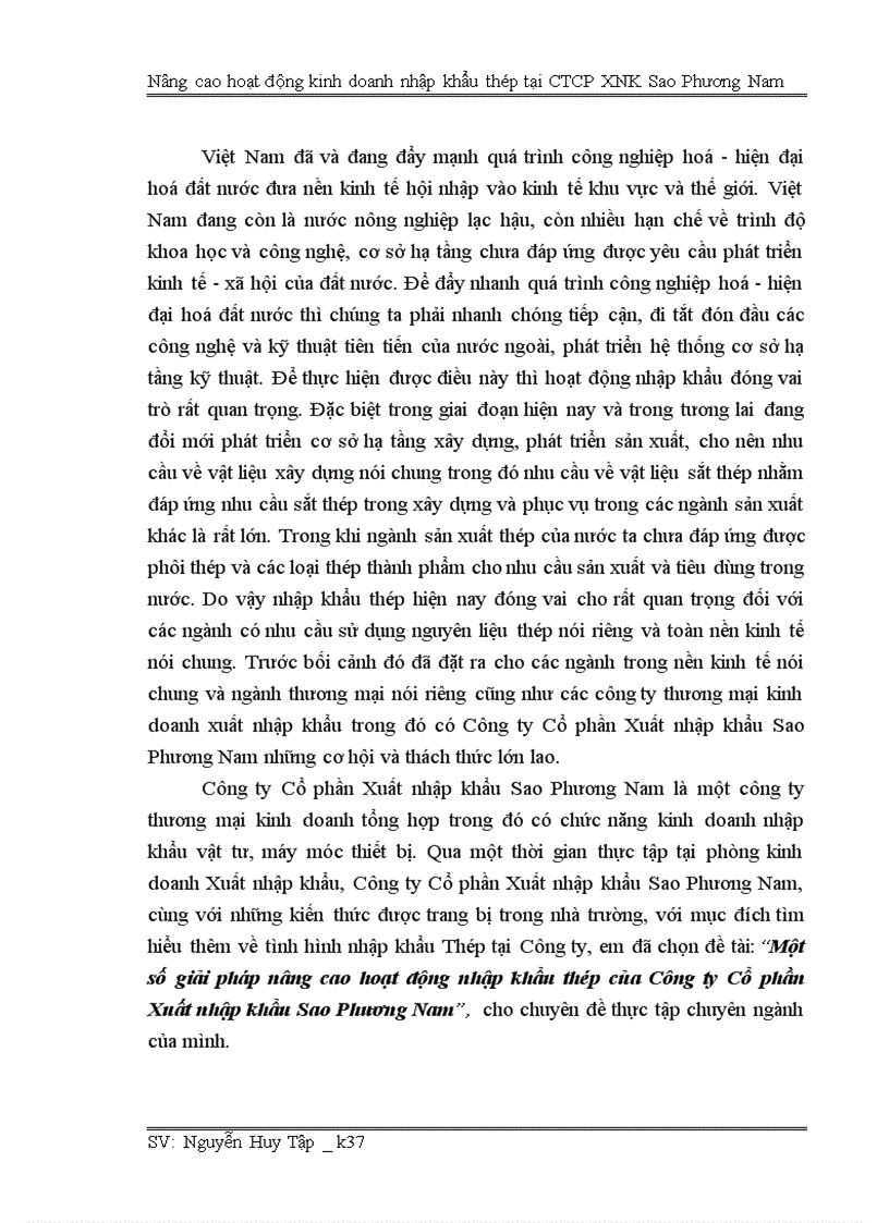 image for page Một số giải pháp nâng cao hoạt động nhập khẩu thép của Công ty Cổ phần Xuất nhập khẩu Sao Phương Nam