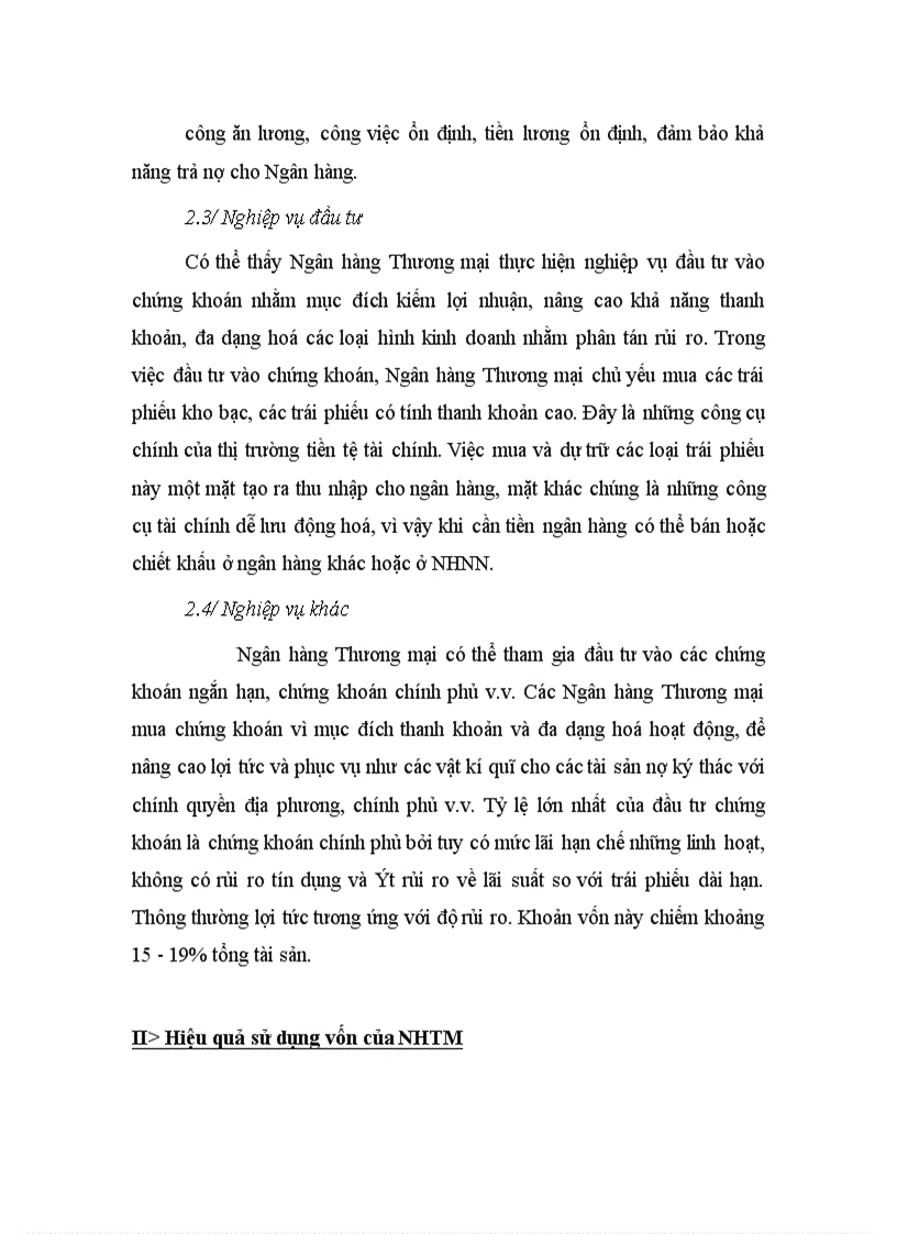 image for page Nâng cao hiệu qủa sử dụng vốn tại NHNN&PTNT Tây Hà Nội