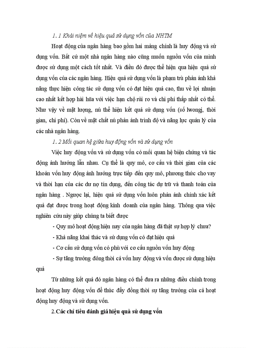 image for page Nâng cao hiệu qủa sử dụng vốn tại NHNN&PTNT Tây Hà Nội