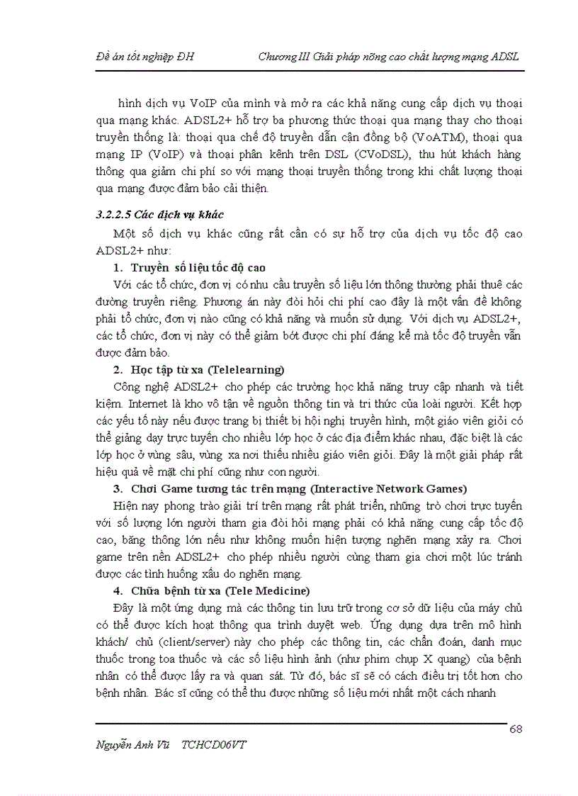 image for page Một số giải pháp nâng cao chất lượng mạng ADSL tại Viễn thông Hà Nội