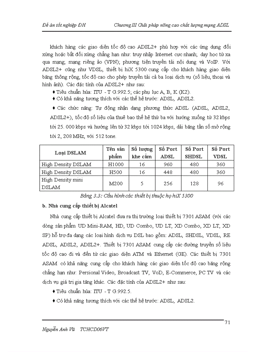 image for page Một số giải pháp nâng cao chất lượng mạng ADSL tại Viễn thông Hà Nội