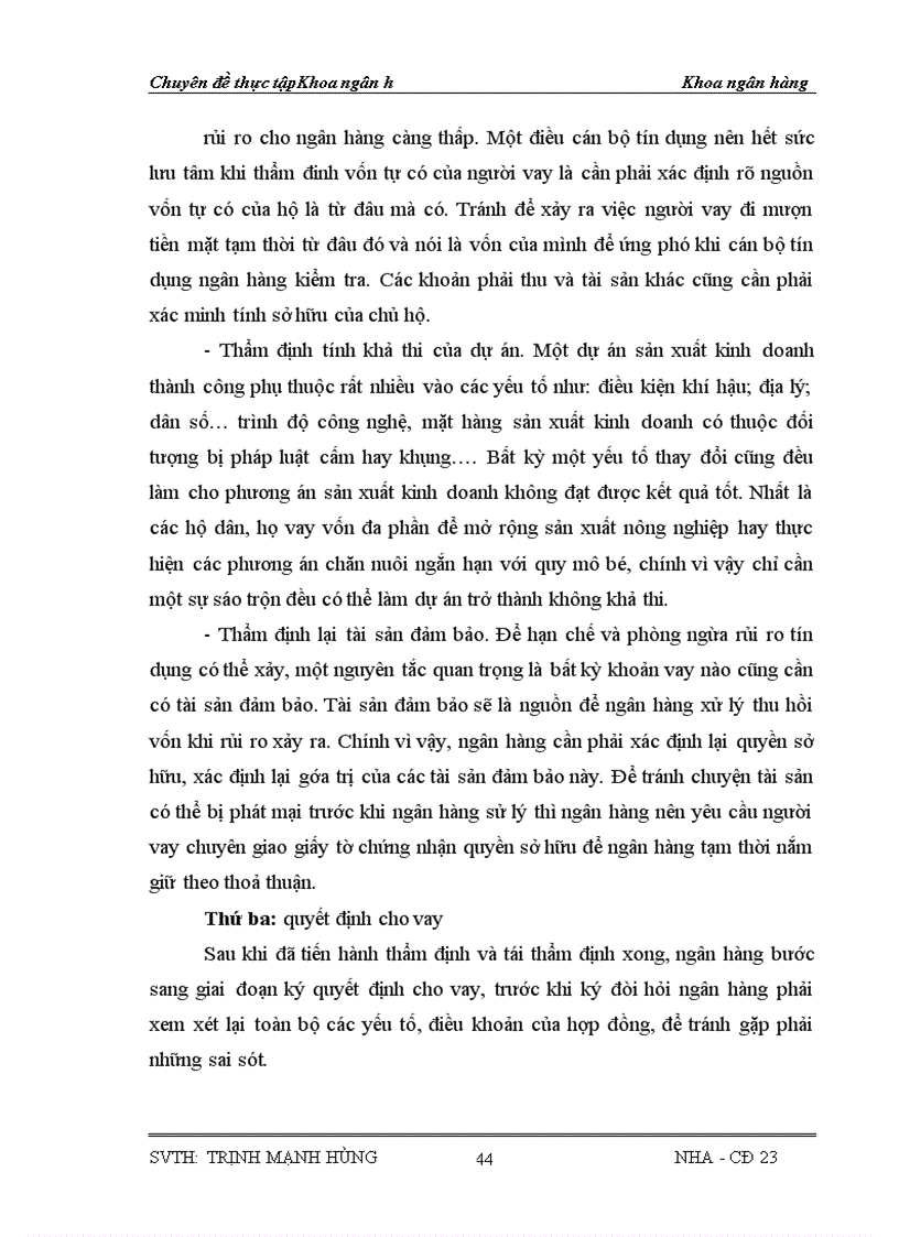 image for page Phòng ngừa và hạn chế rủi ro trong cho vay kinh tế hộ gia đình tại chi nhánh NHNo huyện Thọ Xuân