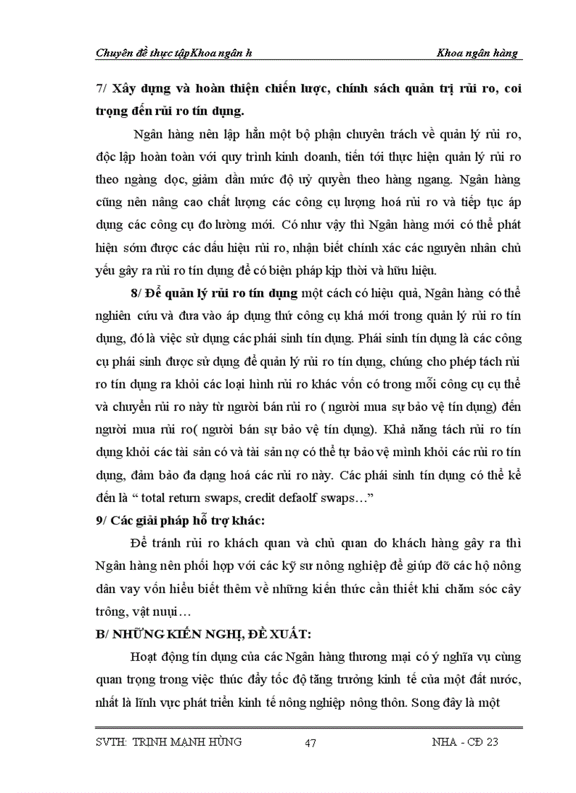 image for page Phòng ngừa và hạn chế rủi ro trong cho vay kinh tế hộ gia đình tại chi nhánh NHNo huyện Thọ Xuân