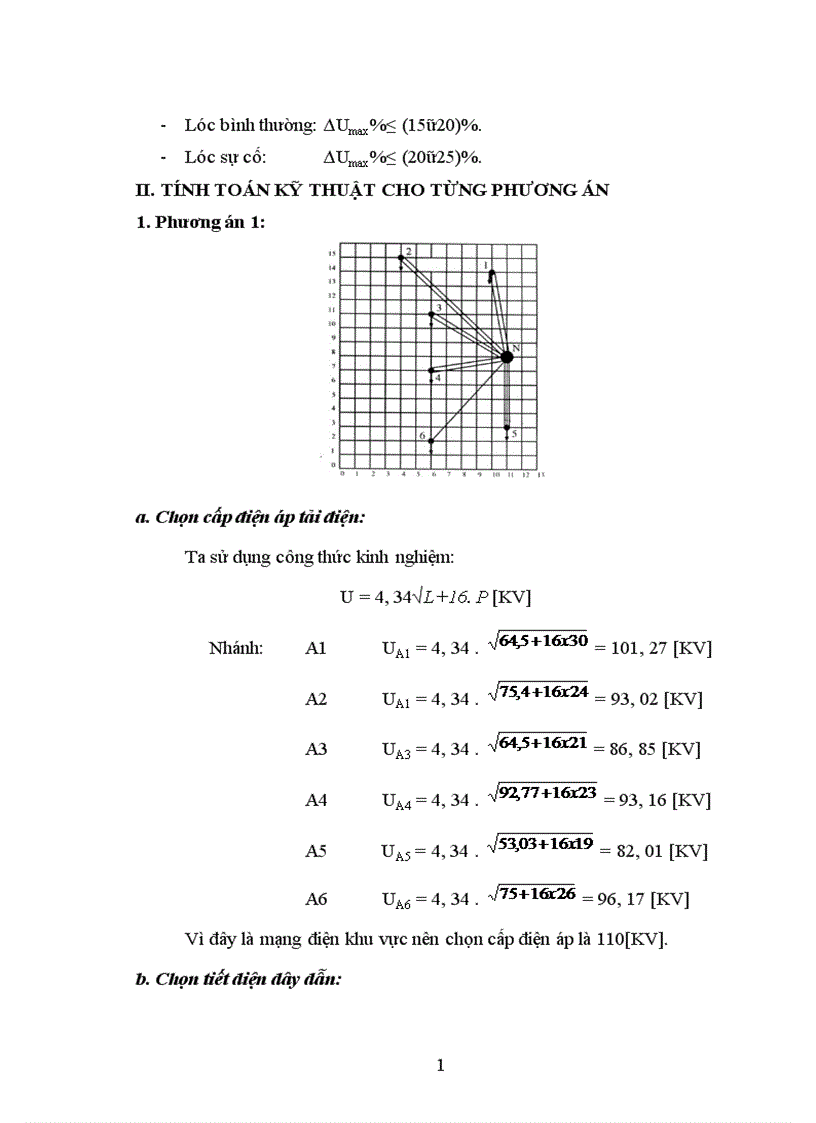 image for page Tính giá thành tải điện của mạng điện
