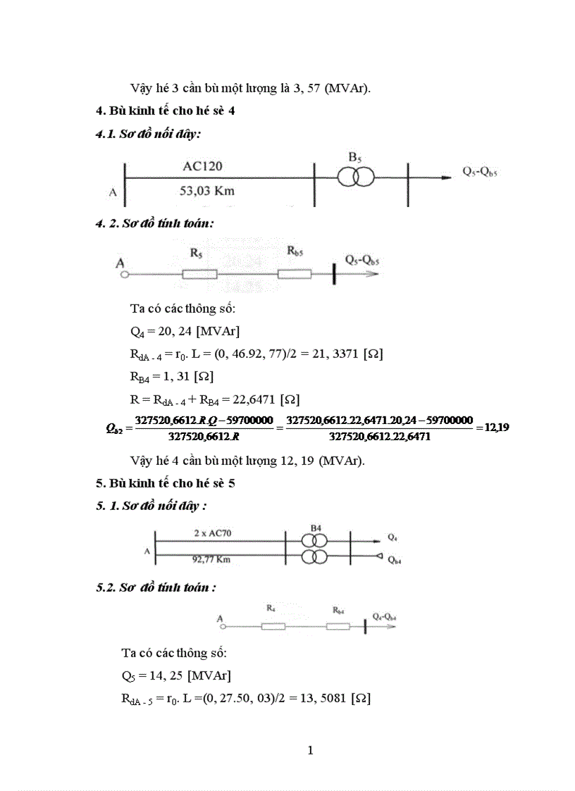 image for page Tính giá thành tải điện của mạng điện