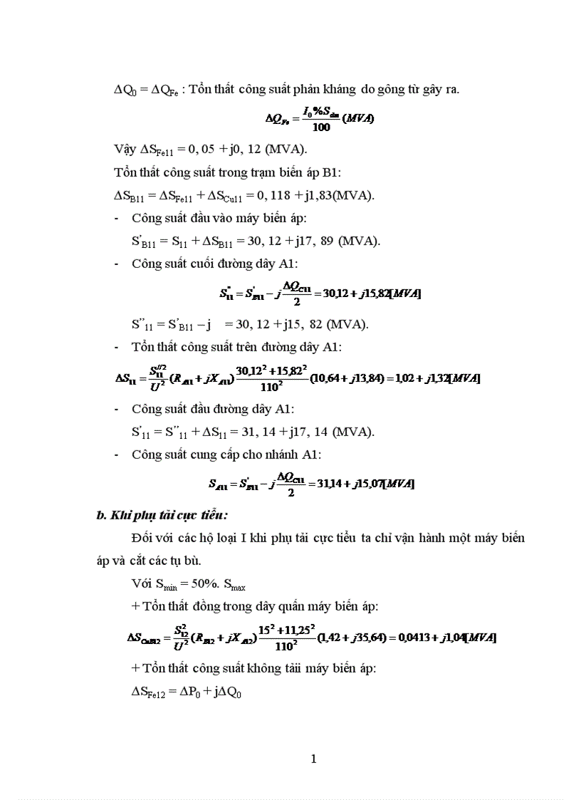 image for page Tính giá thành tải điện của mạng điện