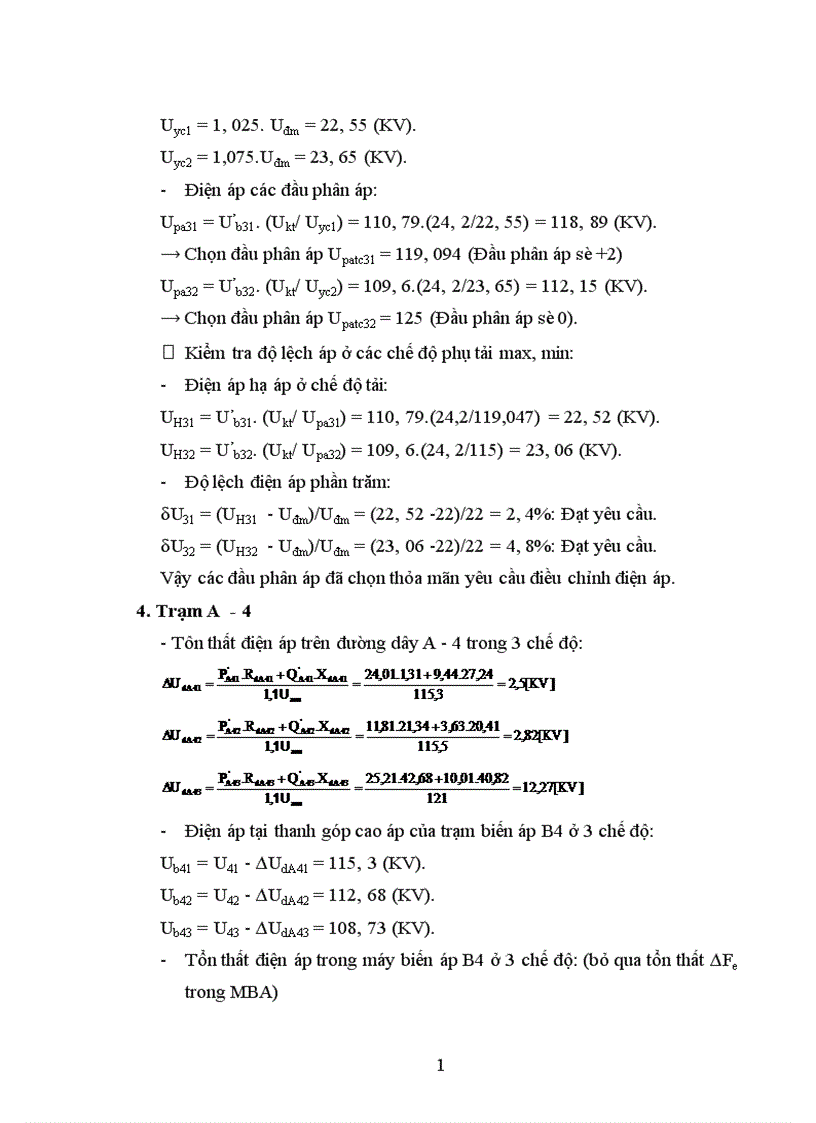 image for page Tính giá thành tải điện của mạng điện