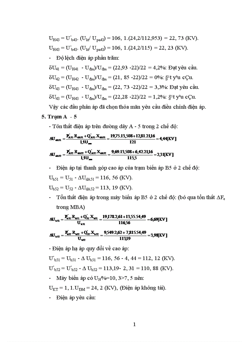 image for page Tính giá thành tải điện của mạng điện