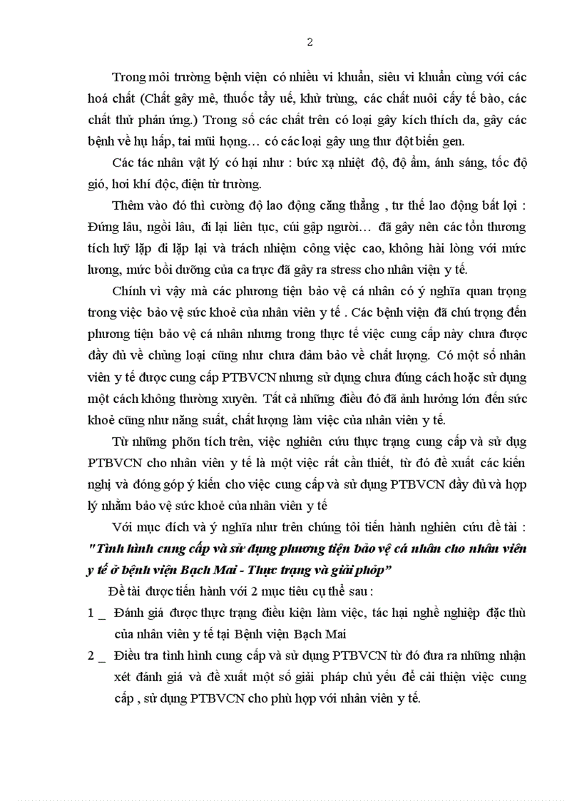 image for page Tình hình cung cấp và sử dụng phương tiện bảo vệ cá nhân cho nhân viên y tế ở bệnh viện Bạch Mai - Thực trạng và giải pháp