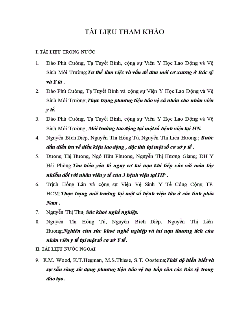 image for page Tình hình cung cấp và sử dụng phương tiện bảo vệ cá nhân cho nhân viên y tế ở bệnh viện Bạch Mai - Thực trạng và giải pháp