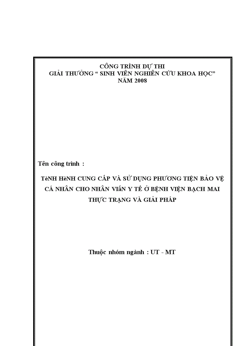 image for page Tình hình cung cấp và sử dụng phương tiện bảo vệ cá nhân cho nhân viên y tế ở bệnh viện Bạch Mai - Thực trạng và giải pháp