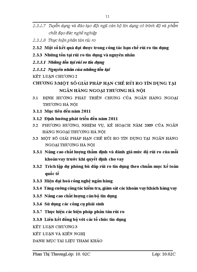 image for page Giải pháp hạn chế rủi ro tín dụng tại ngân hàng ngoại thương Hà Nội