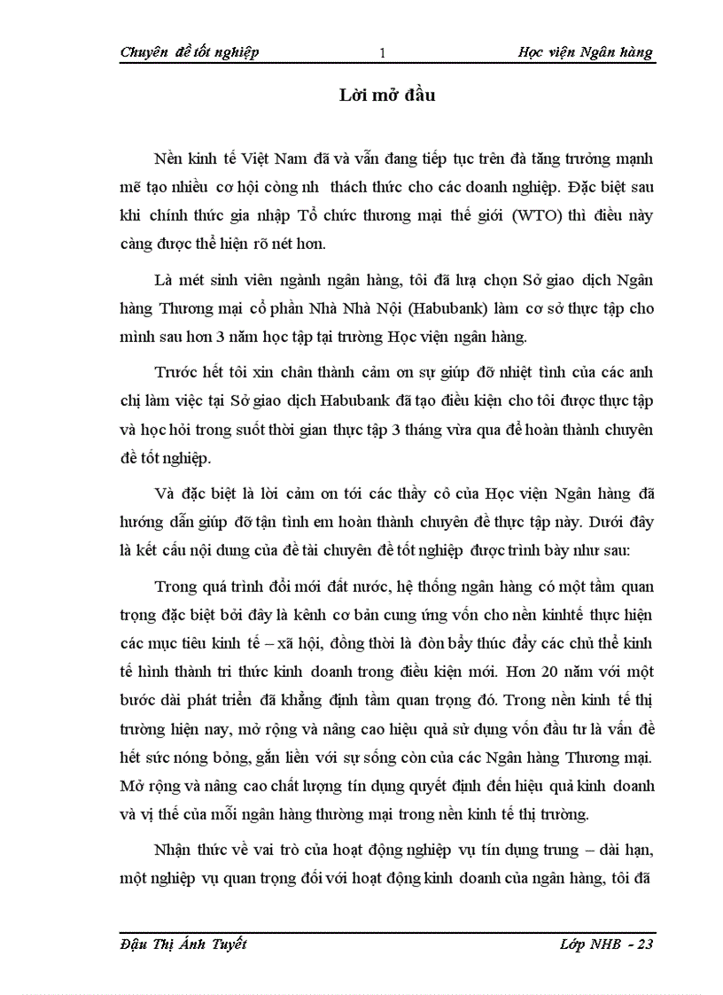 image for page Giải pháp nâng cao chất lượng tín dụng trung – dài hạn tại Sở giao dịch Habubank Hà Nội