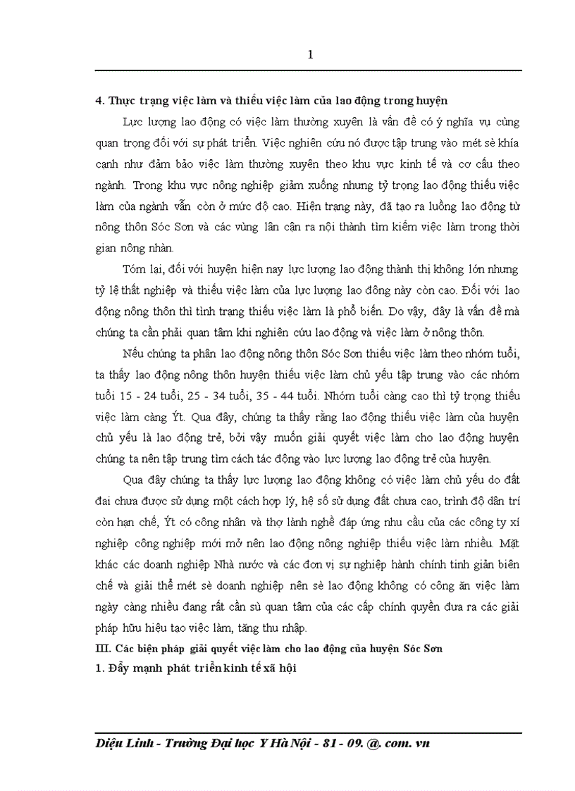 image for page Tình huống quản lý lao động, việc làm, và những giải pháp chủ yếu giải quyết việc làm cho lao động nông thôn ở huyện Sóc Sơn - ngoại thành Hà Nội