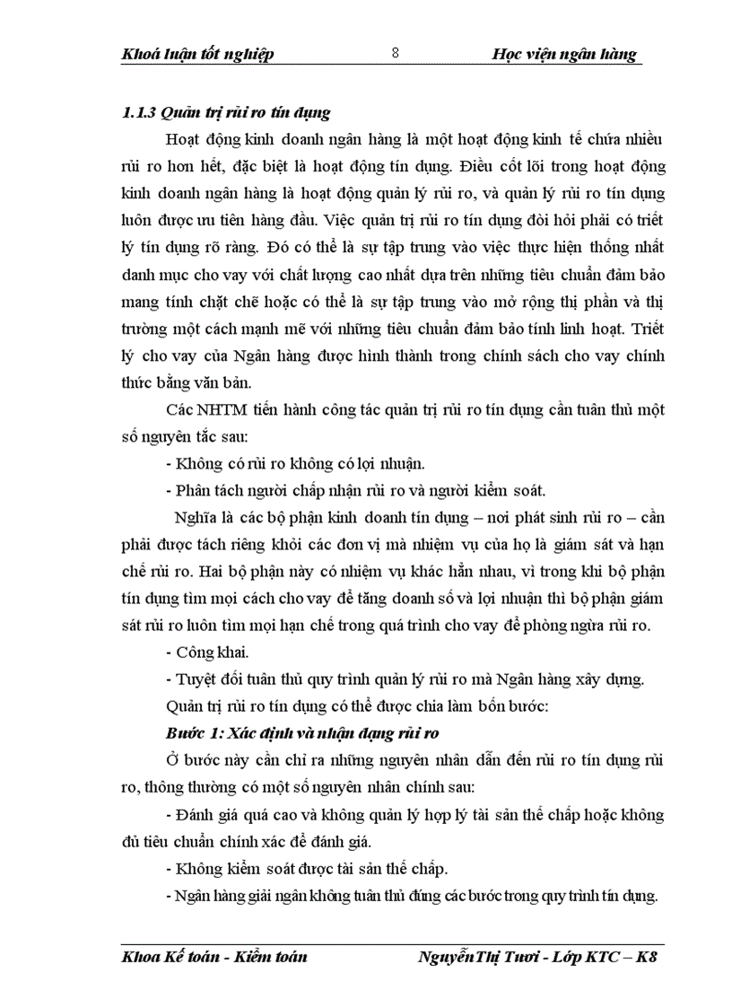 image for page Giải pháp hoàn thiện nghiệp vụ kế toán dự phòng rủi ro tín dụng hướng theo Chuẩn mực Kế toán Quốc tế tại chi nhánh NHNo&PTNT Thăng Long