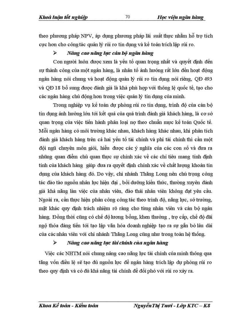 image for page Giải pháp hoàn thiện nghiệp vụ kế toán dự phòng rủi ro tín dụng hướng theo Chuẩn mực Kế toán Quốc tế tại chi nhánh NHNo&PTNT Thăng Long
