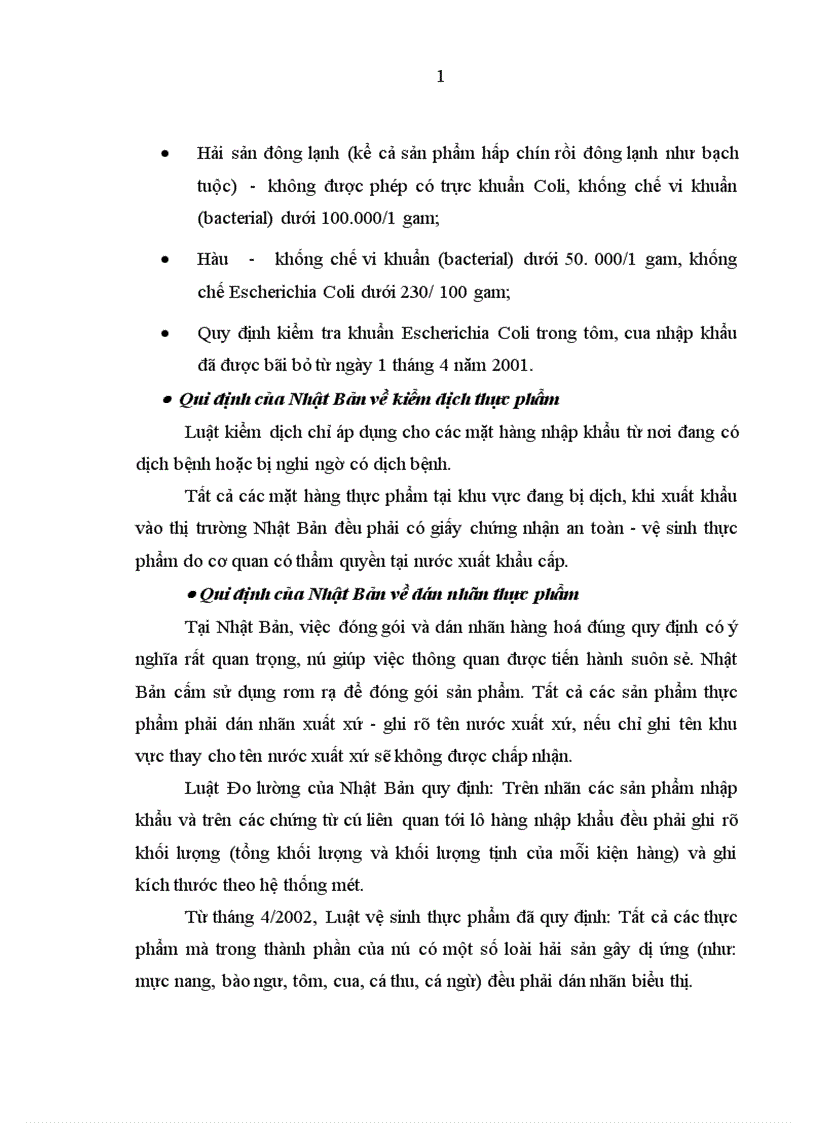 image for page Thực trạng và các biện pháp đẩy mạnh xuất khẩu thuỷ sản Việt Nam vào Nhật Bản .