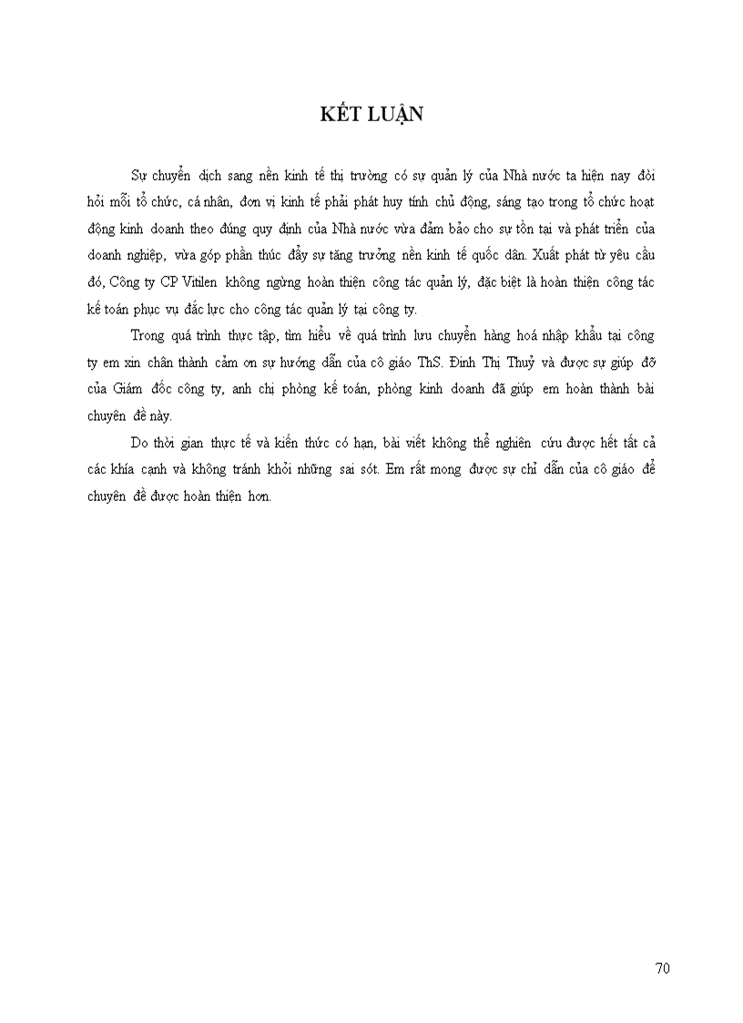 image for page Hoàn thiện công tác kế toán lưu chuyển hàng hoá nhập khẩu của công ty cổ phần Vitilen