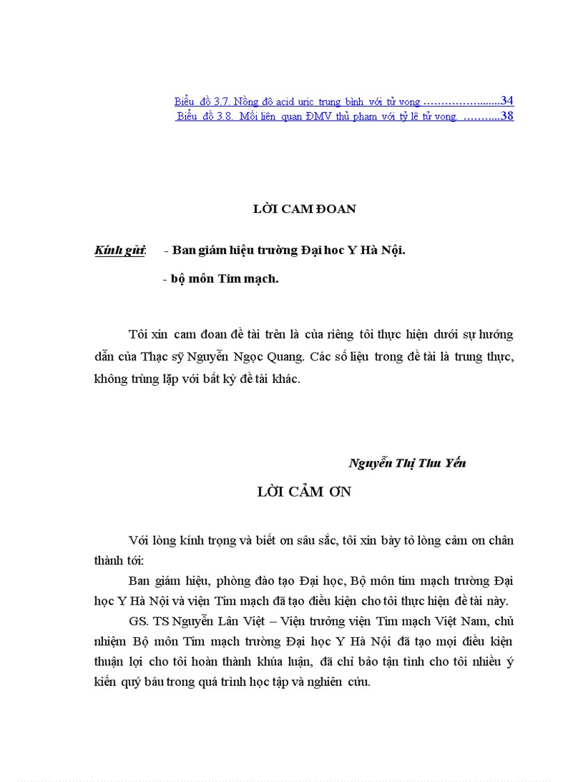 image for page Bước đầu tìm hiểu nồng độ acid uric trong máu bệnh nhân NMCT với yếu tố tiên luợng sớm của bệnh trong và sau điều trị 30 ngày