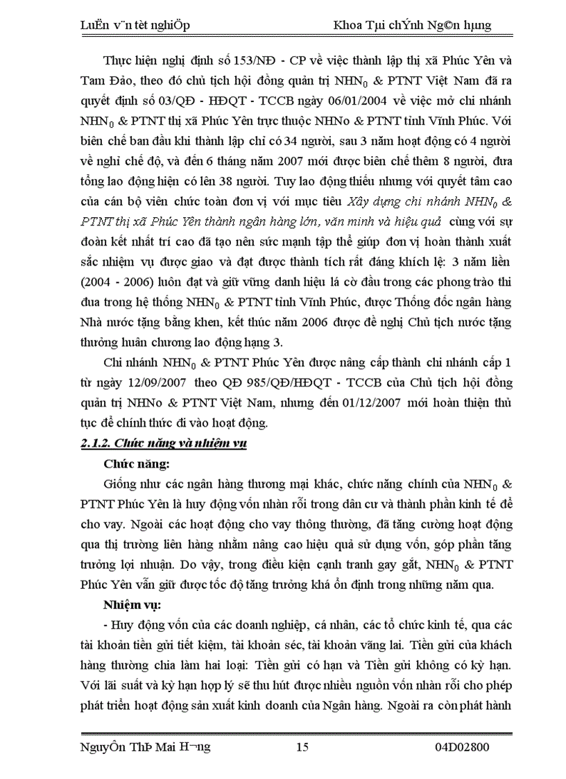 image for page Giải pháp nâng cao hiệu quả cho vay tại NHNo & PTNT Việt Nam chi nhánh Phúc Yên