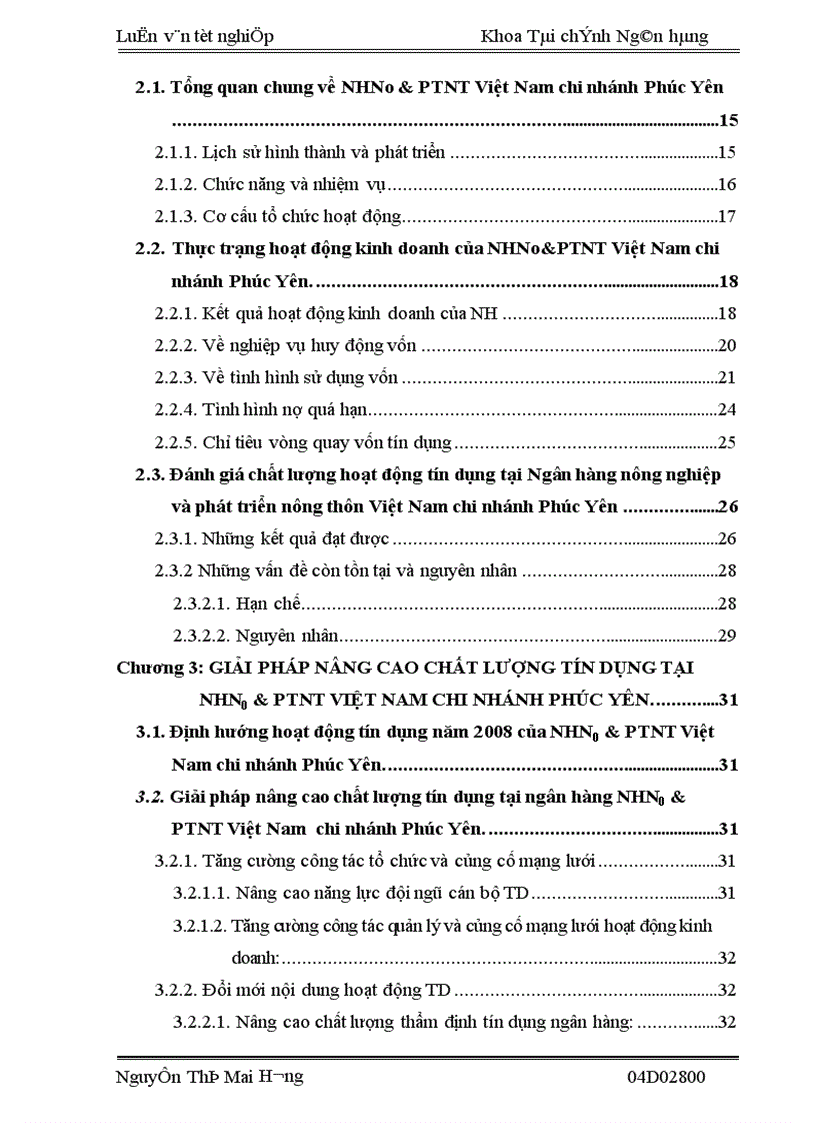 image for page Giải pháp nâng cao hiệu quả cho vay tại NHNo & PTNT Việt Nam chi nhánh Phúc Yên