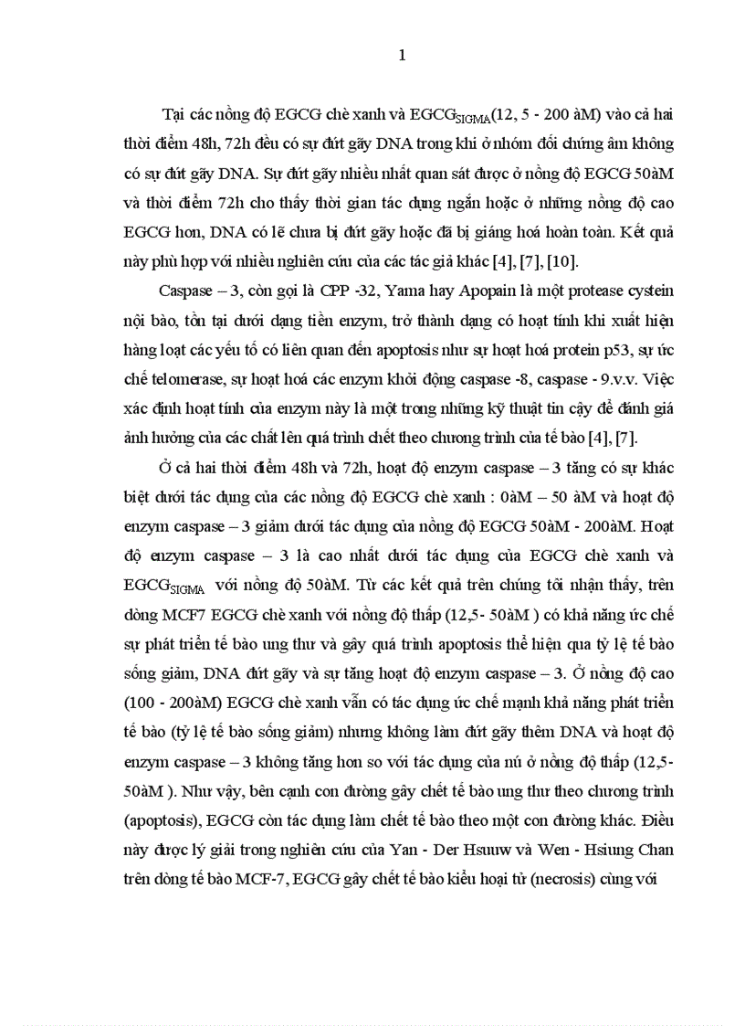 image for page Đánh giá khả năng ức chế sự phát triển dòng tế bào và khảo sát tác dụng của EGCG chè xanh gây chết tế bào theo chương trình (apoptosis) trên dòng tế bào ung thư vú