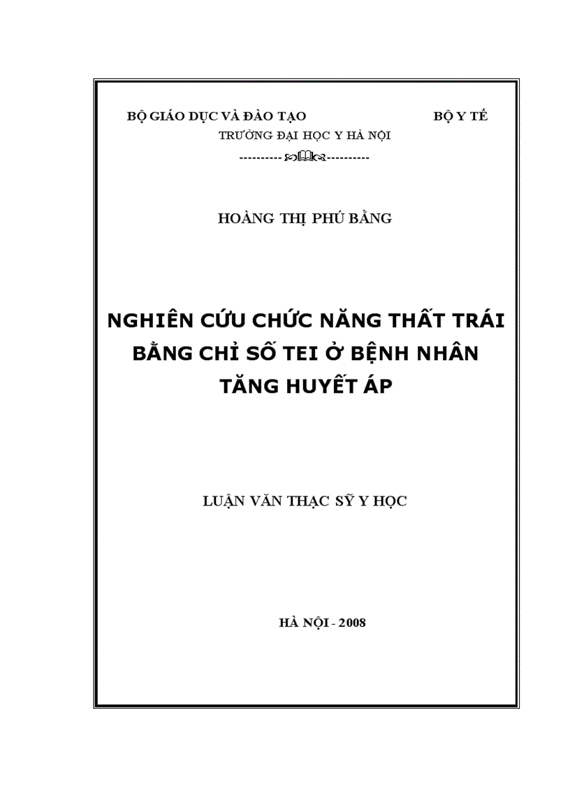 image for page Nghiên cứu chức năng thất trái bằng chỉ số Tei ở bệnh nhân tăng huyết áp