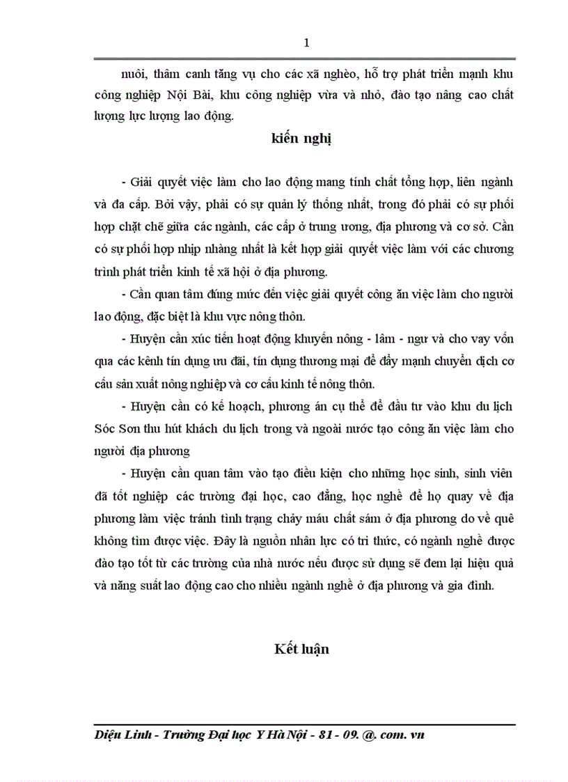 image for page Lao động, việc làm và những biện pháp chủ yếu giải quyết việc làm cho lao động nông thôn ở huyện Sóc Sơn - ngoại thành Hà Nội