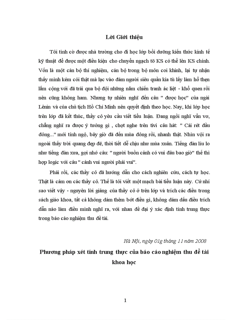 image for page Phương pháp xét tính trung thực của báo cáo nghiệm thu đề tài khoa học