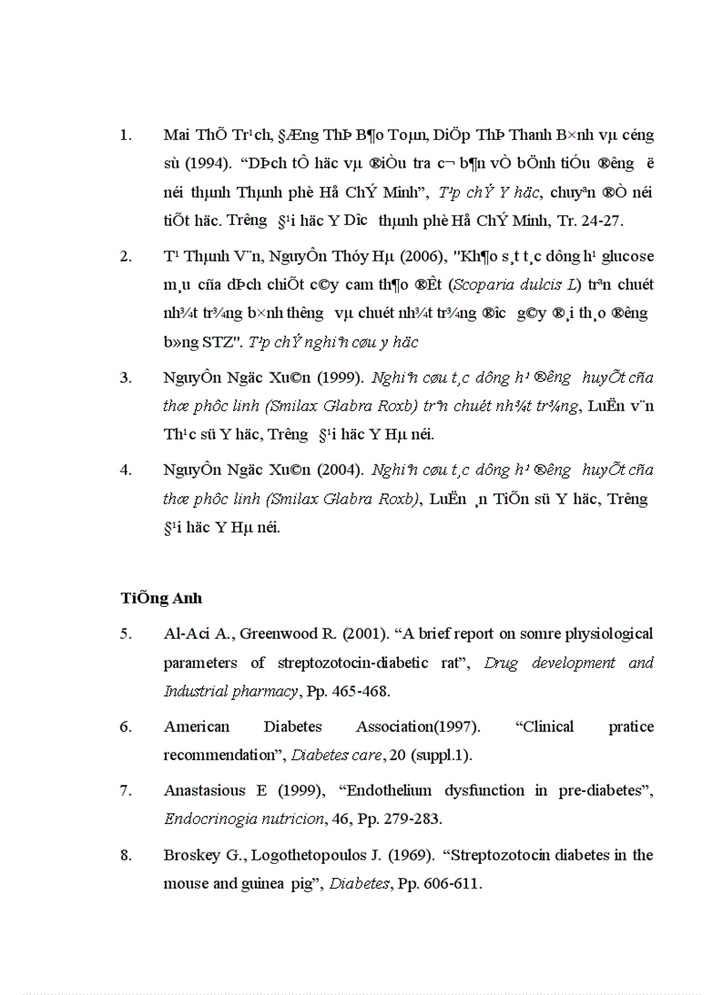 image for page Nghiên cứu tác dụng hạ glucose máu của dịch chiết cam thảo đất (Scoparia dulcis L) và phân đoạn của dịch chiết này ở chuột nhắt trắng gây đái tháo đường thực nghiệm