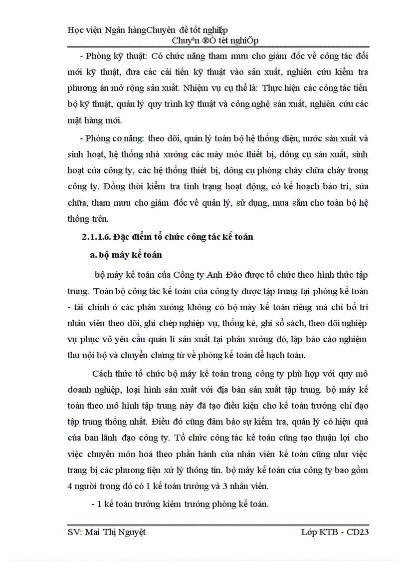 image for page Phương hướng hoàn thiện công tác hạch toán chi phí sản xuất và tính giá thành sản phẩm ở Công ty TNHH Anh Đào