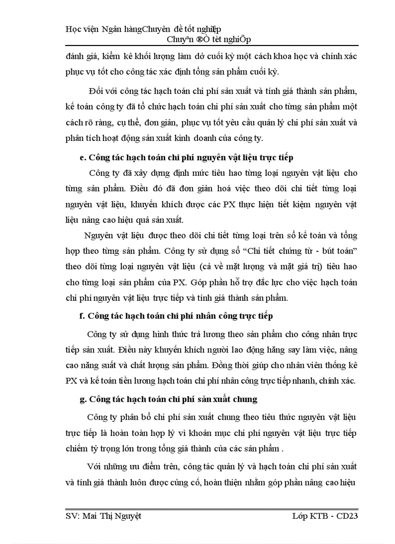 image for page Phương hướng hoàn thiện công tác hạch toán chi phí sản xuất và tính giá thành sản phẩm ở Công ty TNHH Anh Đào