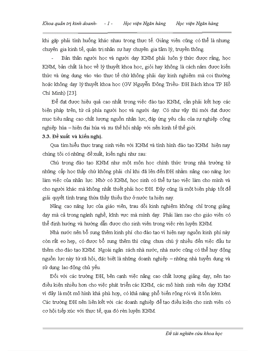 image for page Tăng cường đào tạo KNM cho sinh viên nhằm nâng cao chất lượng nguồn nhân lực