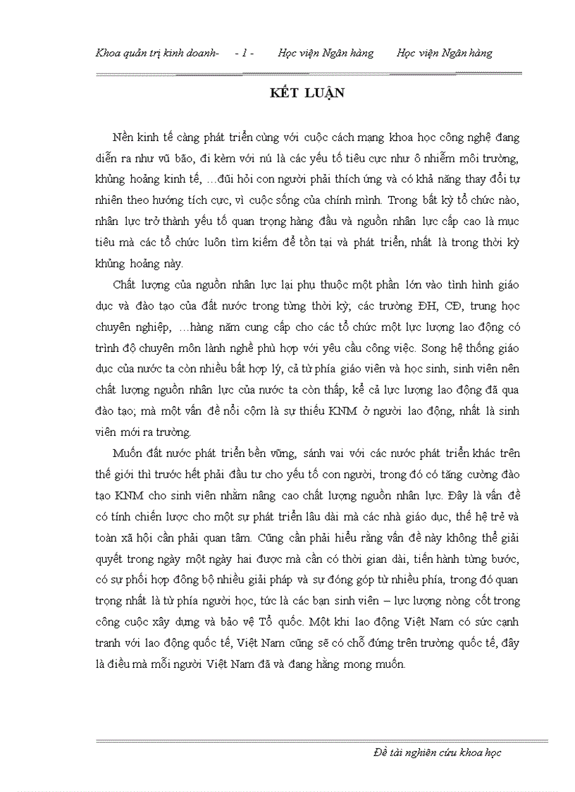 image for page Tăng cường đào tạo KNM cho sinh viên nhằm nâng cao chất lượng nguồn nhân lực