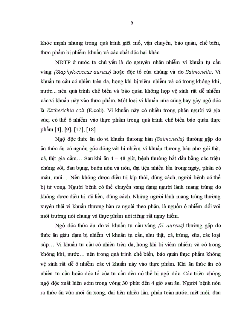 image for page Thực trạng nhiễm khuẩn thực phẩm chế biến sẵn và nhận thức của cộng đồng ở thành phố Điện Biên Phủ năm 2009