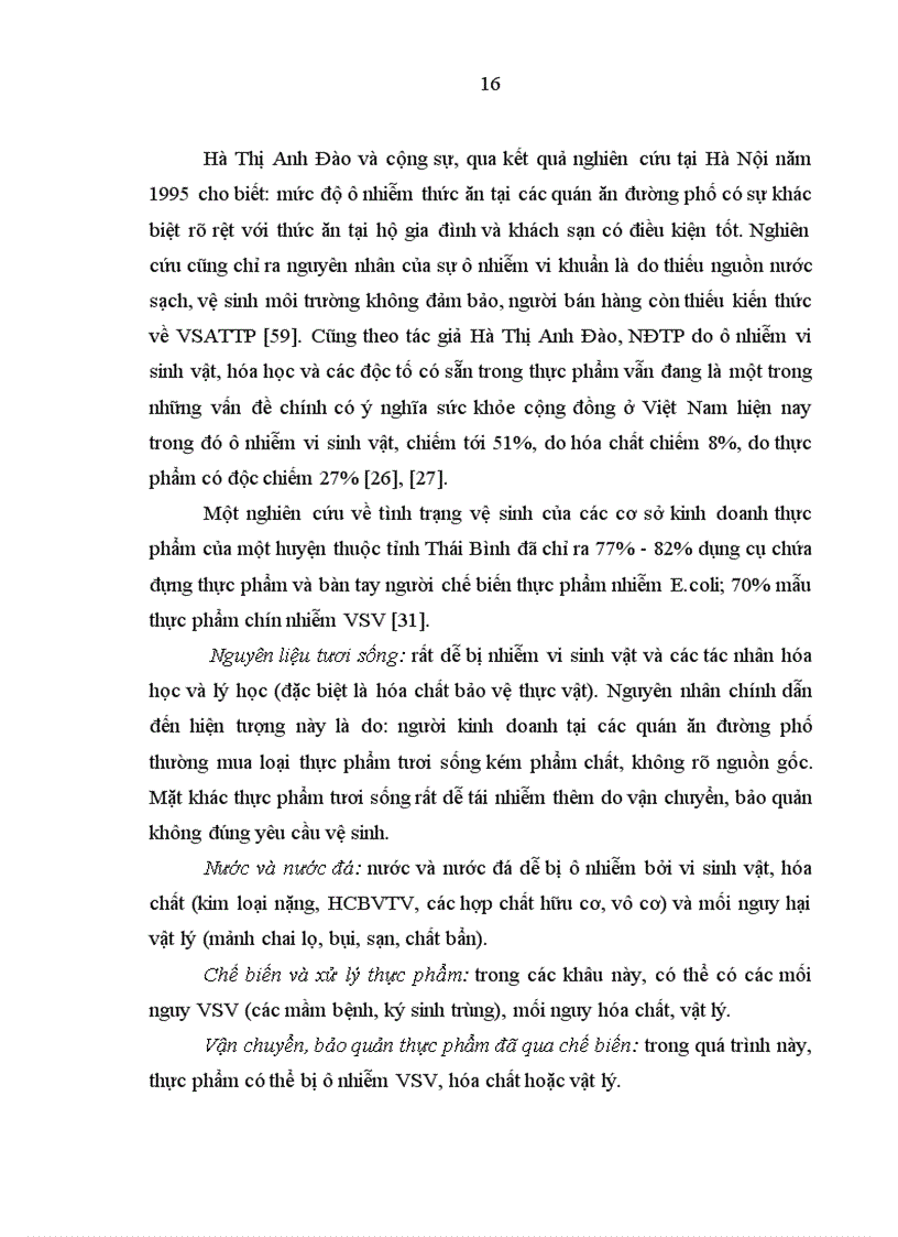 image for page Thực trạng nhiễm khuẩn thực phẩm chế biến sẵn và nhận thức của cộng đồng ở thành phố Điện Biên Phủ năm 2009