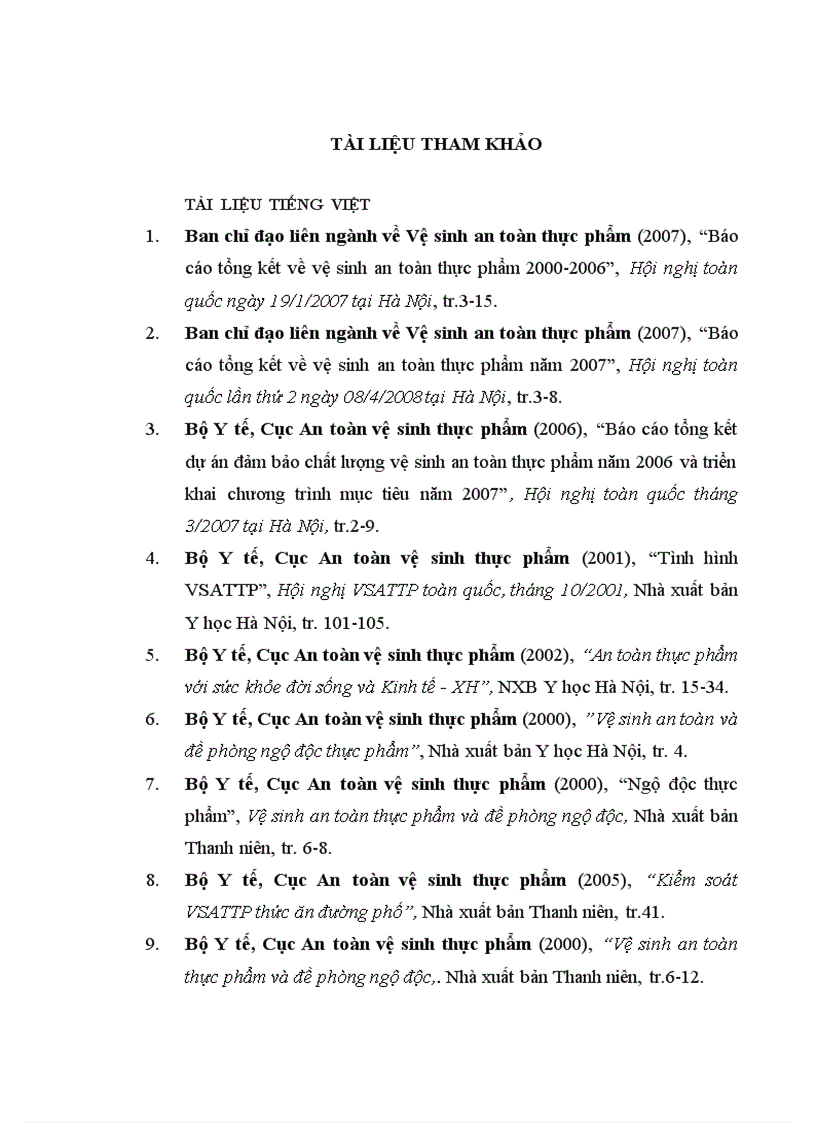image for page Thực trạng nhiễm khuẩn thực phẩm chế biến sẵn và nhận thức của cộng đồng ở thành phố Điện Biên Phủ năm 2009