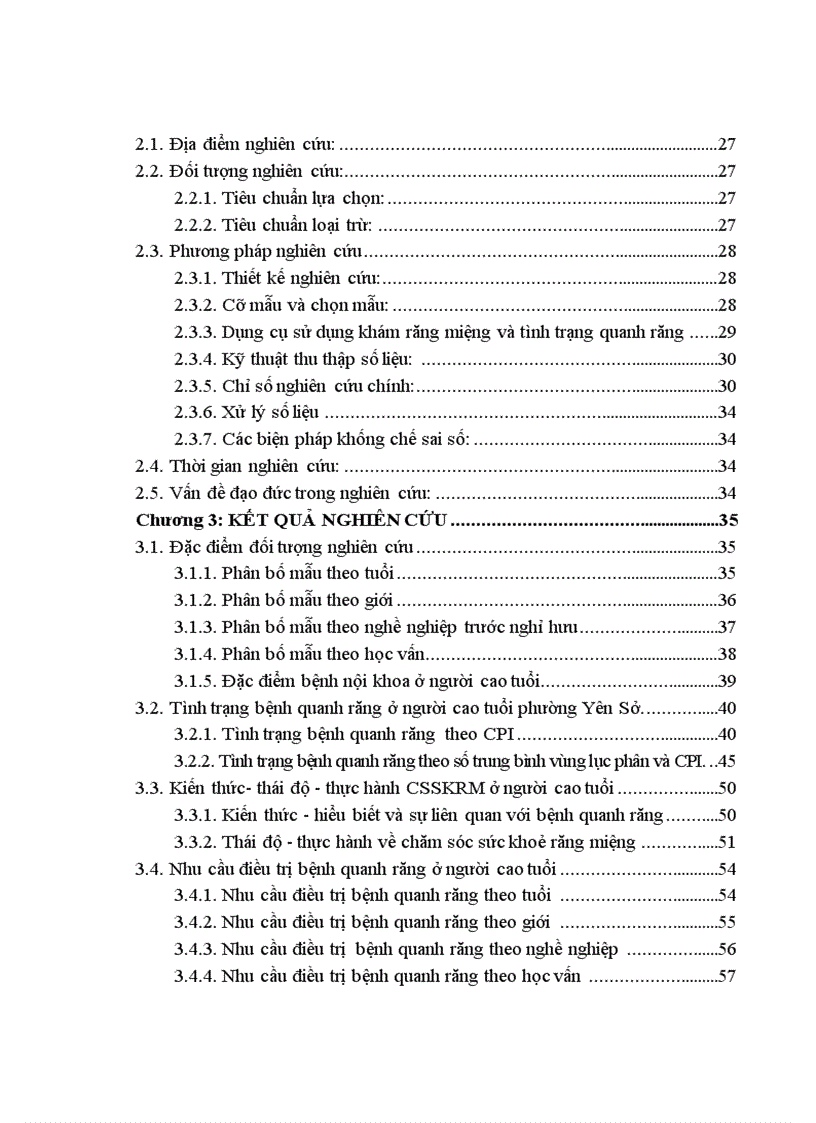 image for page Nghiên cứu thực trạng bệnh quanh răng và nhu cầu điều trị của người cao tuổi ở một vùng nông thôn quận Hoàng Mai- Hà Nội