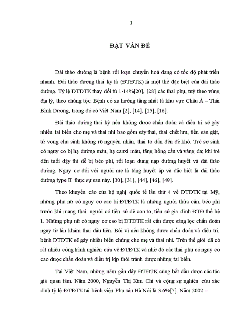 image for page Xác định tỷ kệ ĐTĐTK ở nhóm thai phụ có nguy cơ cao tại bệnh viện Phụ sản Trung ương từ 1/2010 – 6/2010