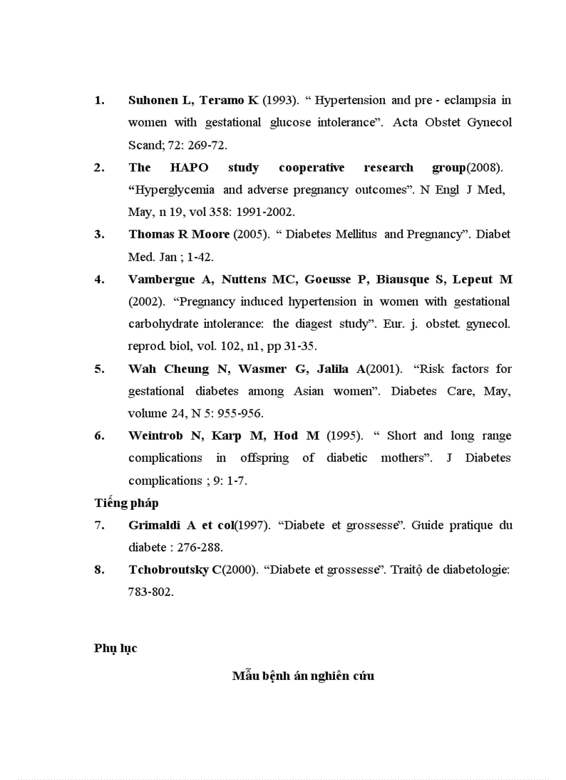 image for page Xác định tỷ kệ ĐTĐTK ở nhóm thai phụ có nguy cơ cao tại bệnh viện Phụ sản Trung ương từ 1/2010 – 6/2010