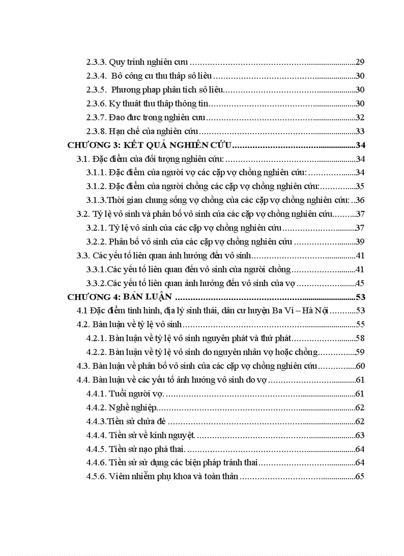 image for page Nghiên cứu tỷ lệ và một số yếu tố ảnh hưởng đến vô sinh của các cặp vợ chồng từ 18 – 49 tại địa bàn huyện Ba Vì năm 2010