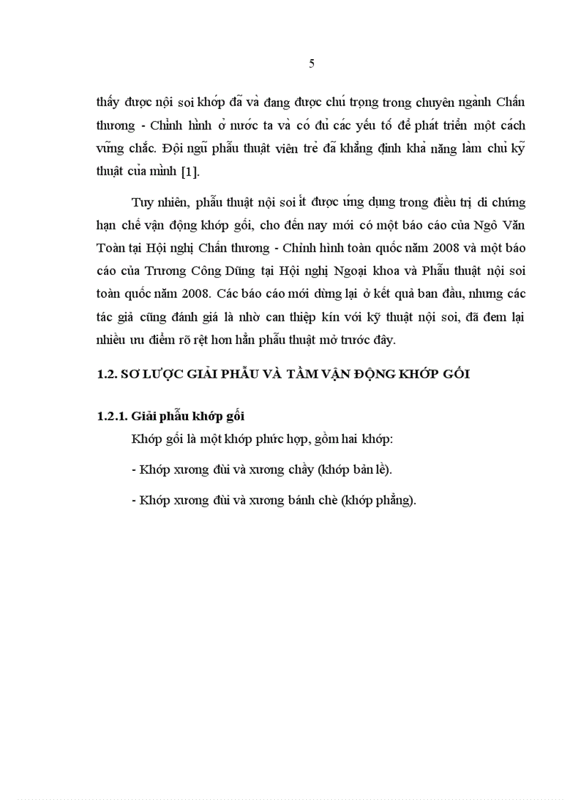 image for page Đánh giá kết quả phẫu thuật nội soi điều trị hạn chế vận động khớp gối sau chấn thương