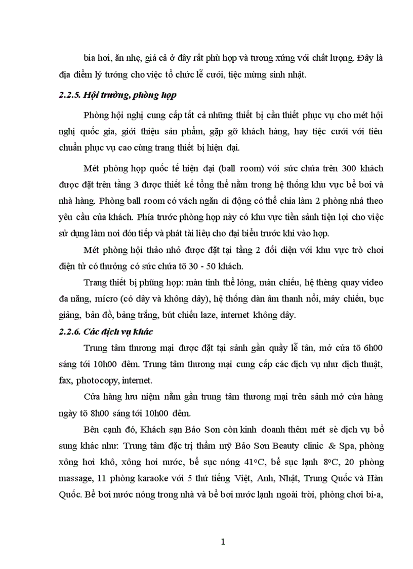 image for page Một số giải pháp nâng cao hiệu quả kinh doanh dịch vụ tại khách sạn Bảo Sơn