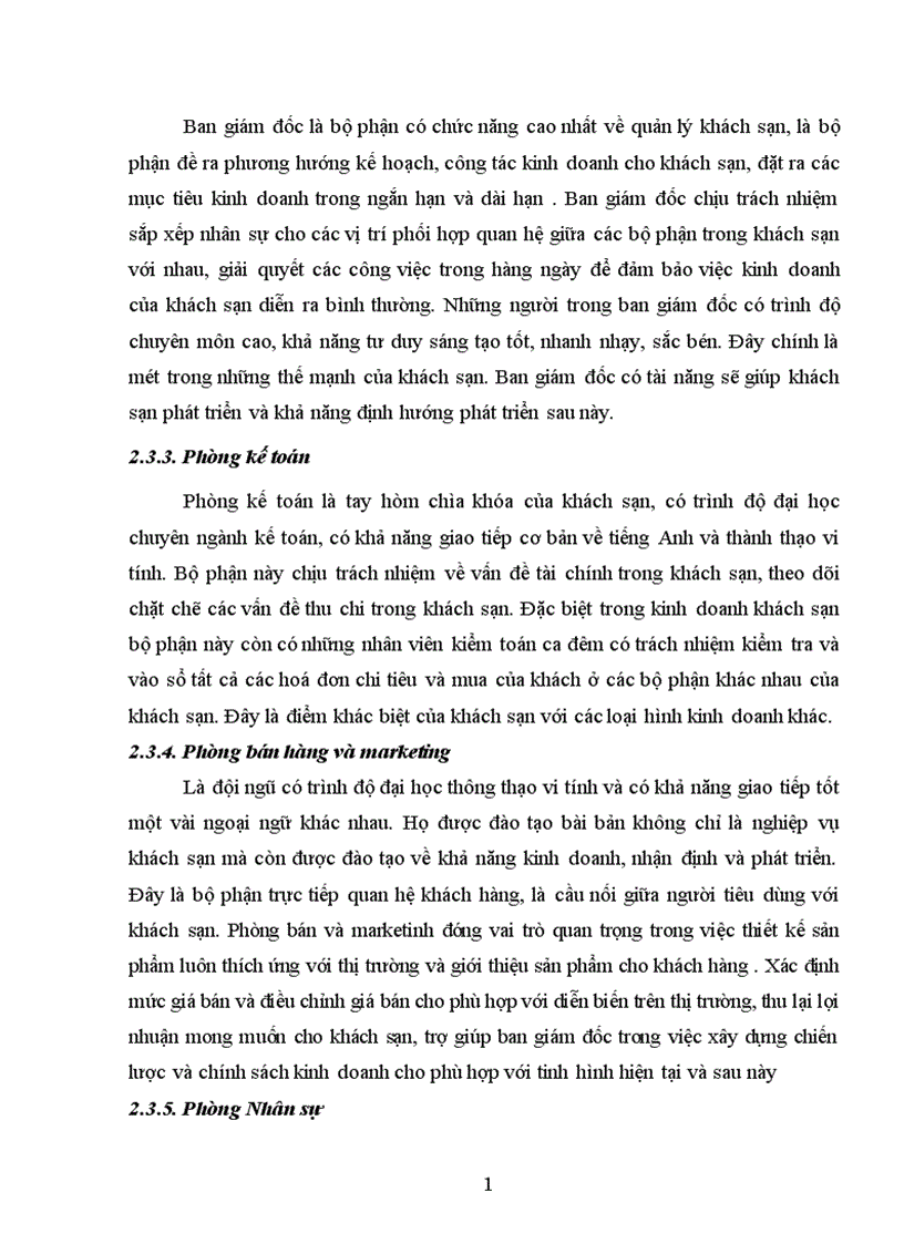 image for page Một số giải pháp nâng cao hiệu quả kinh doanh dịch vụ tại khách sạn Bảo Sơn