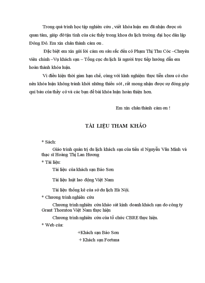 image for page Một số giải pháp nâng cao hiệu quả kinh doanh dịch vụ tại khách sạn Bảo Sơn