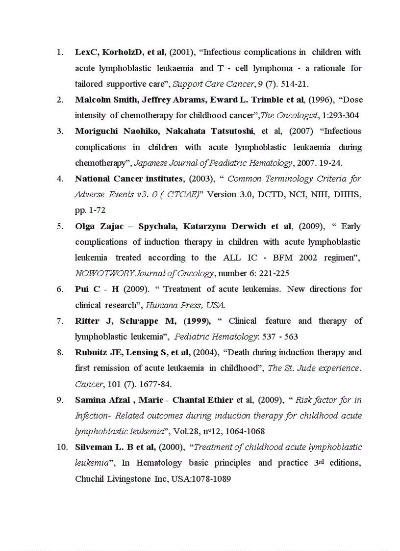 image for page Nghiên cứu tình trạng nhiễm trùng trong giai đoạn điều trị cảm ứng ở bệnh nhi lơxêmi cấp dòng lympho