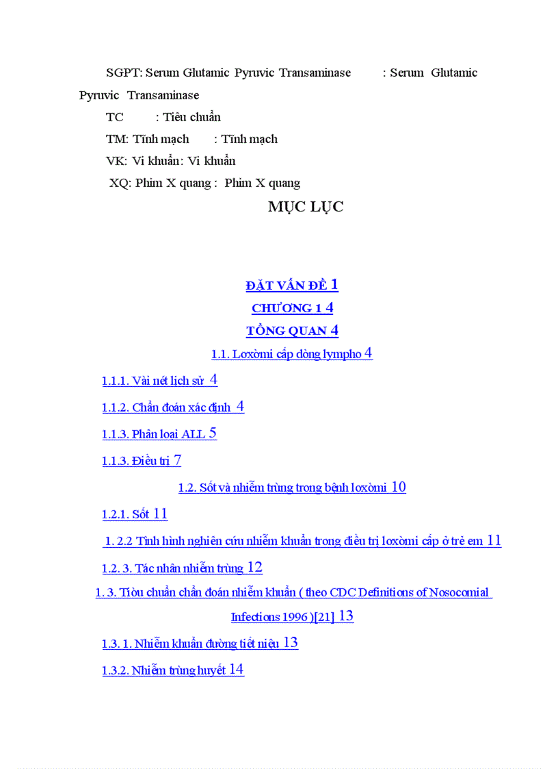 image for page Nghiên cứu tình trạng nhiễm trùng trong giai đoạn điều trị cảm ứng ở bệnh nhi lơxêmi cấp dòng lympho