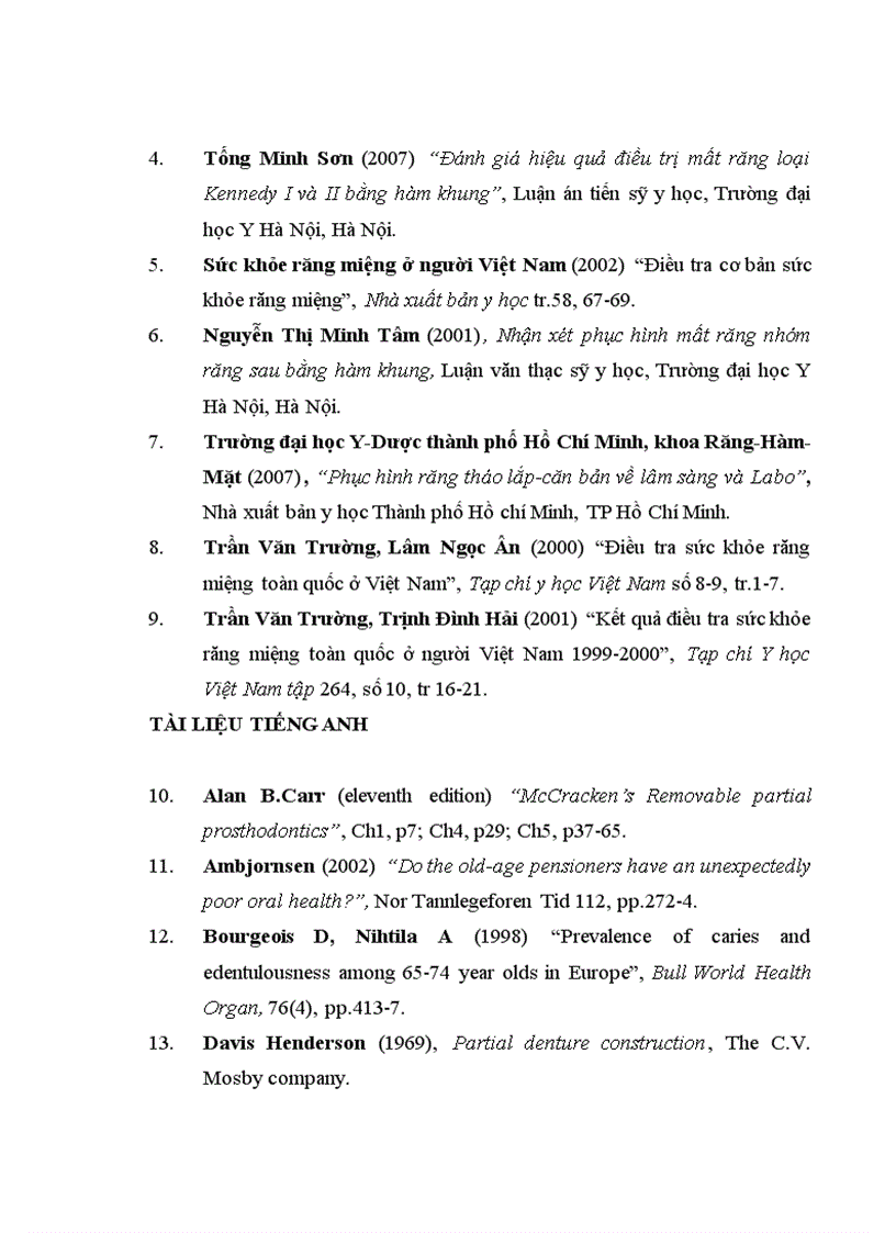 image for page Đánh giá hiệu quả điều trị mất răng loại Kennedy I và II bằng hàm khung